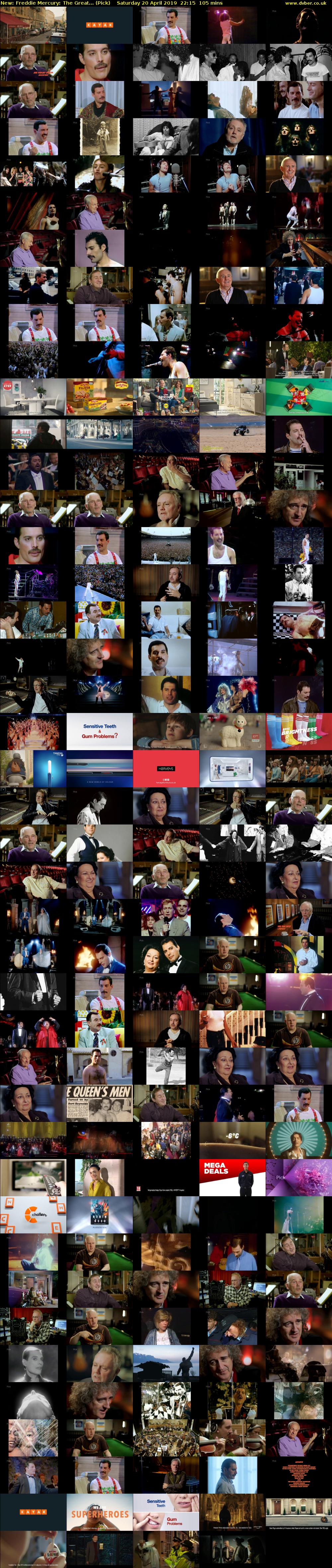 Freddie Mercury: The Great... (Pick) Saturday 20 April 2019 22:15 - 00:00