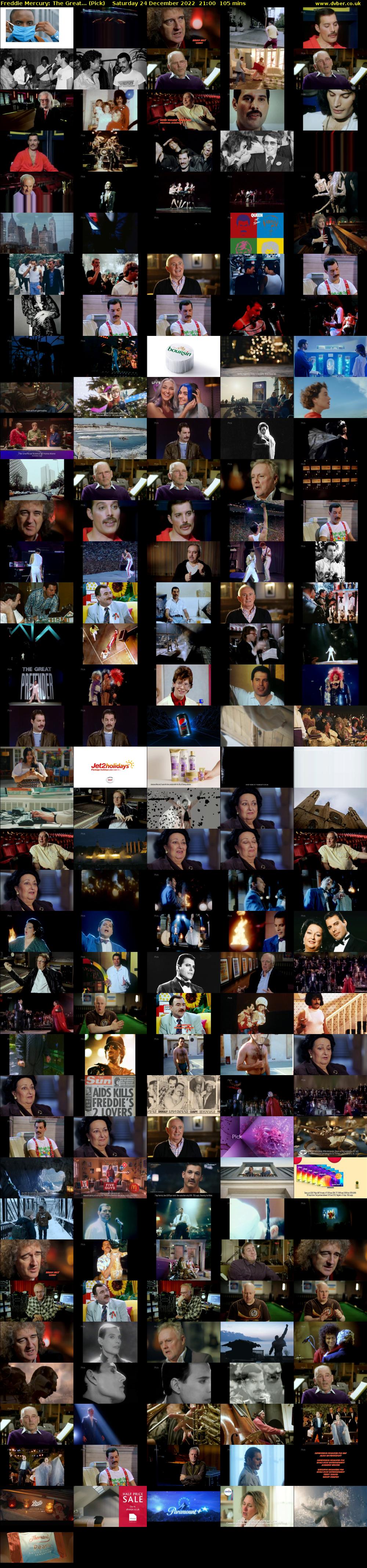 Freddie Mercury: The Great... (Pick) Saturday 24 December 2022 21:00 - 22:45