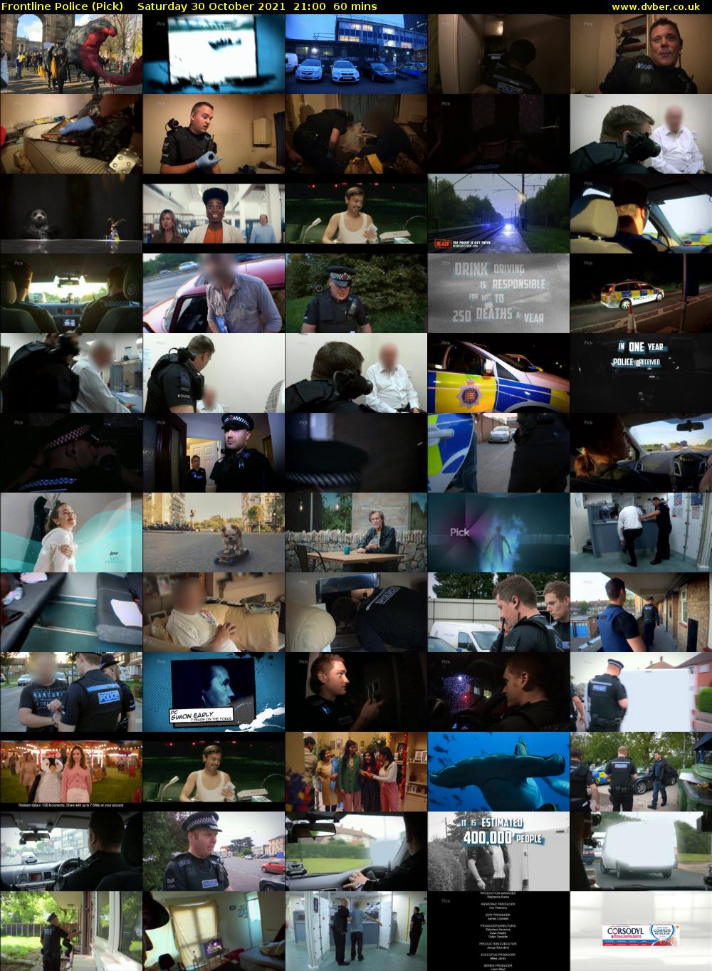 Frontline Police (Pick) Saturday 30 October 2021 21:00 - 22:00