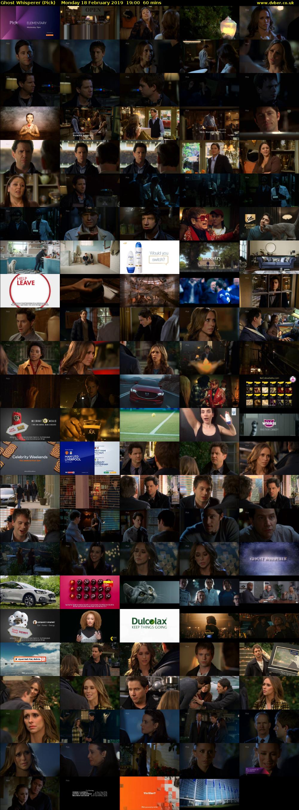 Ghost Whisperer (Pick) Monday 18 February 2019 19:00 - 20:00