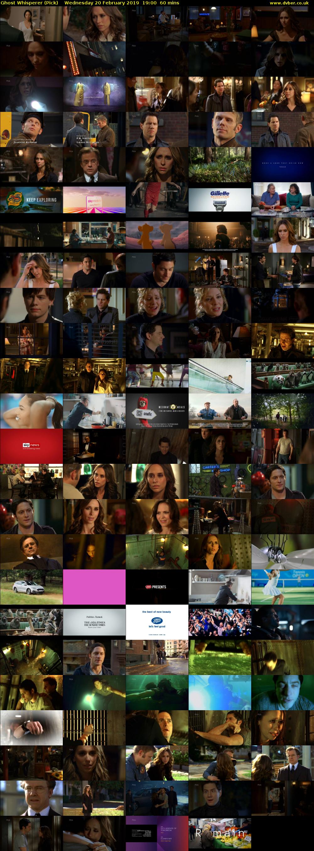 Ghost Whisperer (Pick) Wednesday 20 February 2019 19:00 - 20:00