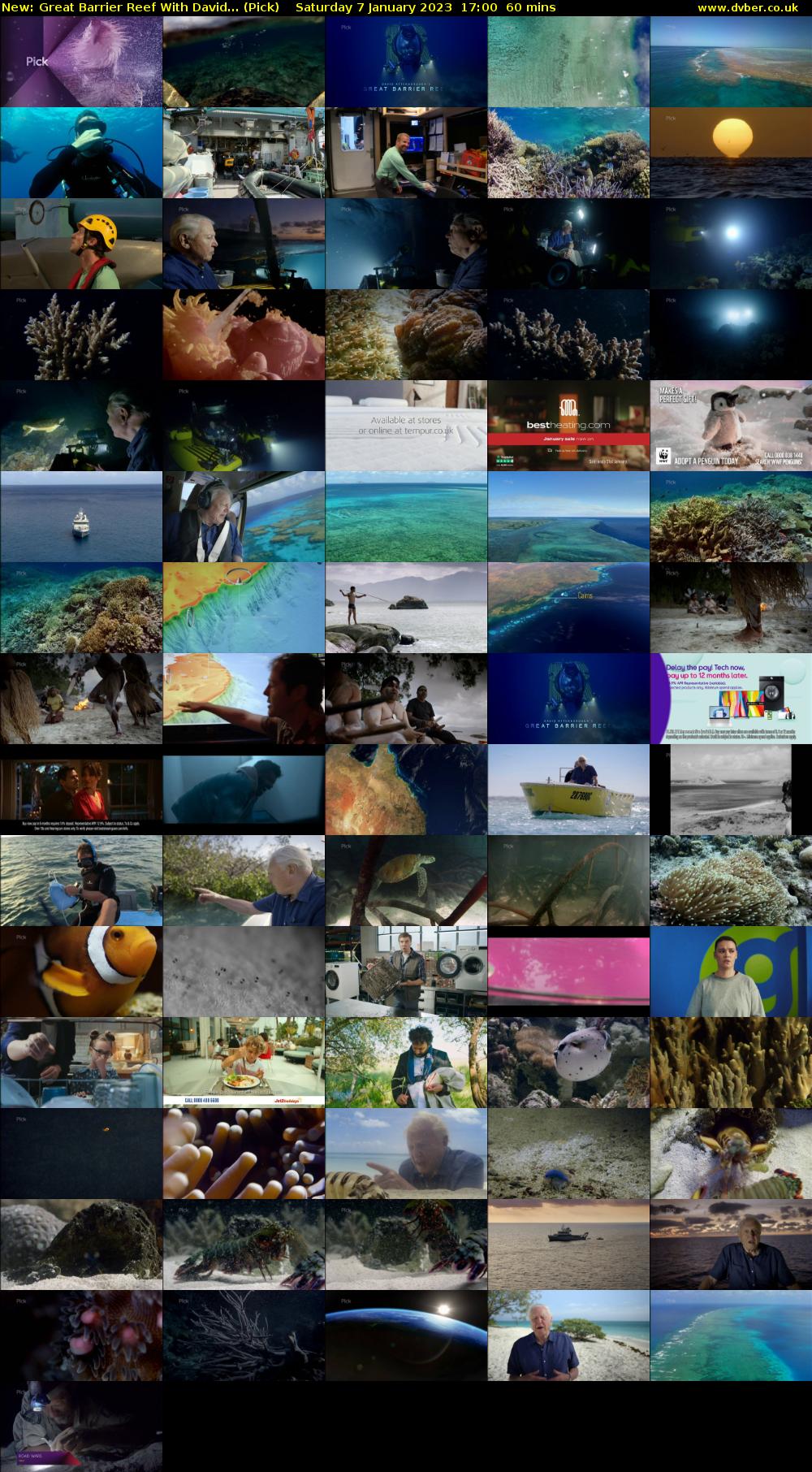 Great Barrier Reef With David... (Pick) Saturday 7 January 2023 17:00 - 18:00