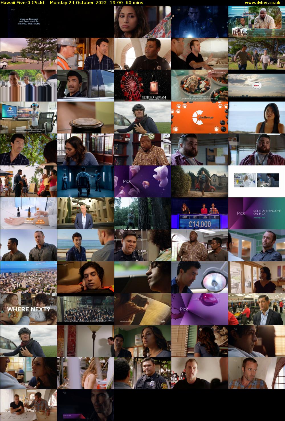 Hawaii Five-0 (Pick) Monday 24 October 2022 19:00 - 20:00