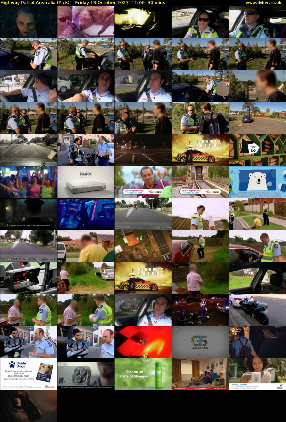 Highway Patrol Australia (Pick) Friday 13 October 2023 11:00 - 11:30