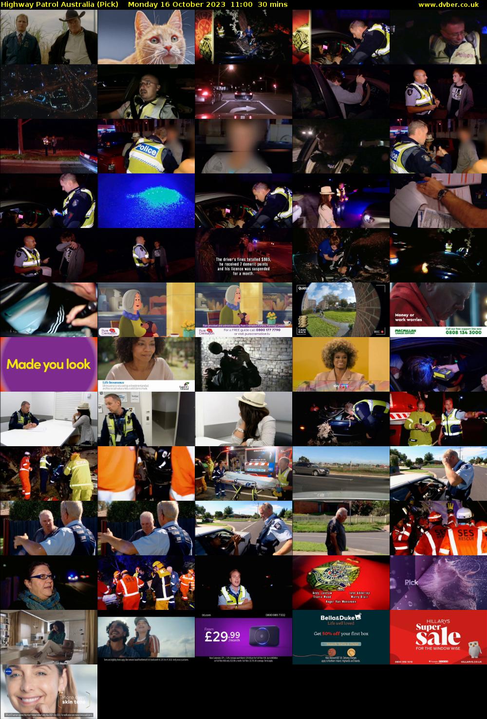 Highway Patrol Australia (Pick) Monday 16 October 2023 11:00 - 11:30