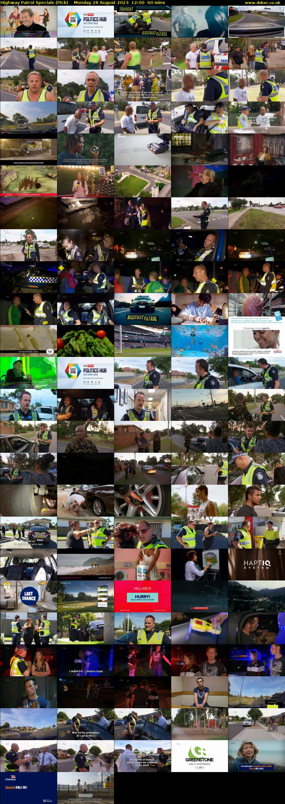 Highway Patrol Specials (Pick) Monday 28 August 2023 12:00 - 13:00