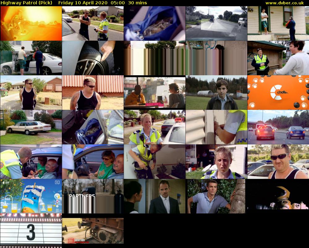 Highway Patrol (Pick) Friday 10 April 2020 05:00 - 05:30