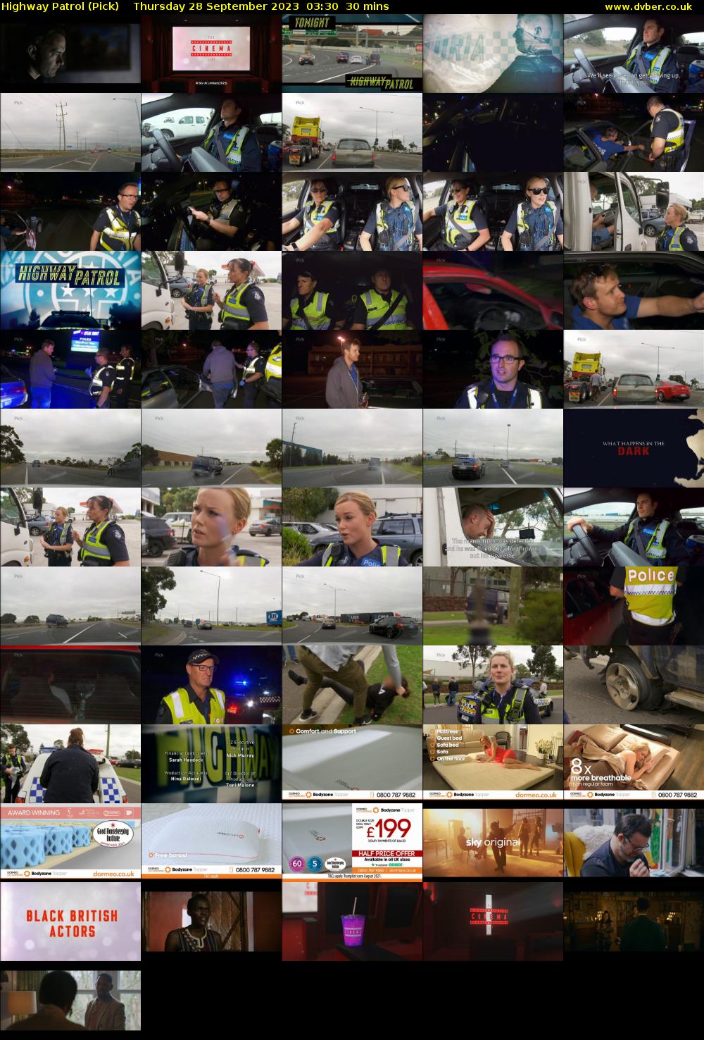 Highway Patrol (Pick) Thursday 28 September 2023 03:30 - 04:00