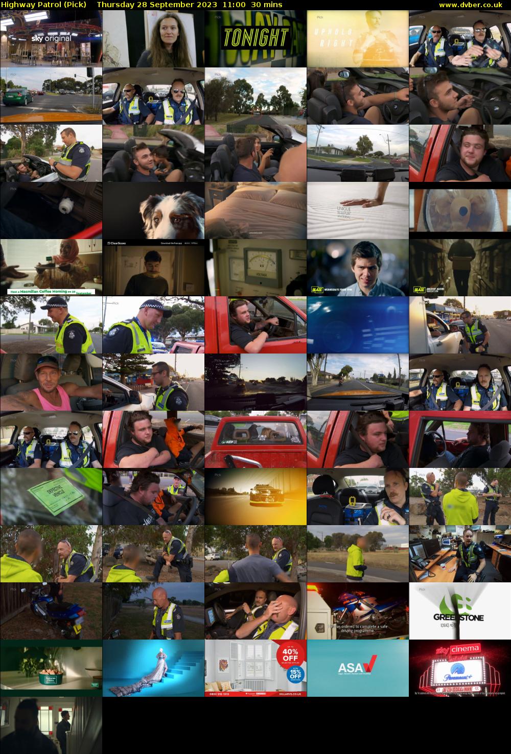Highway Patrol (Pick) Thursday 28 September 2023 11:00 - 11:30