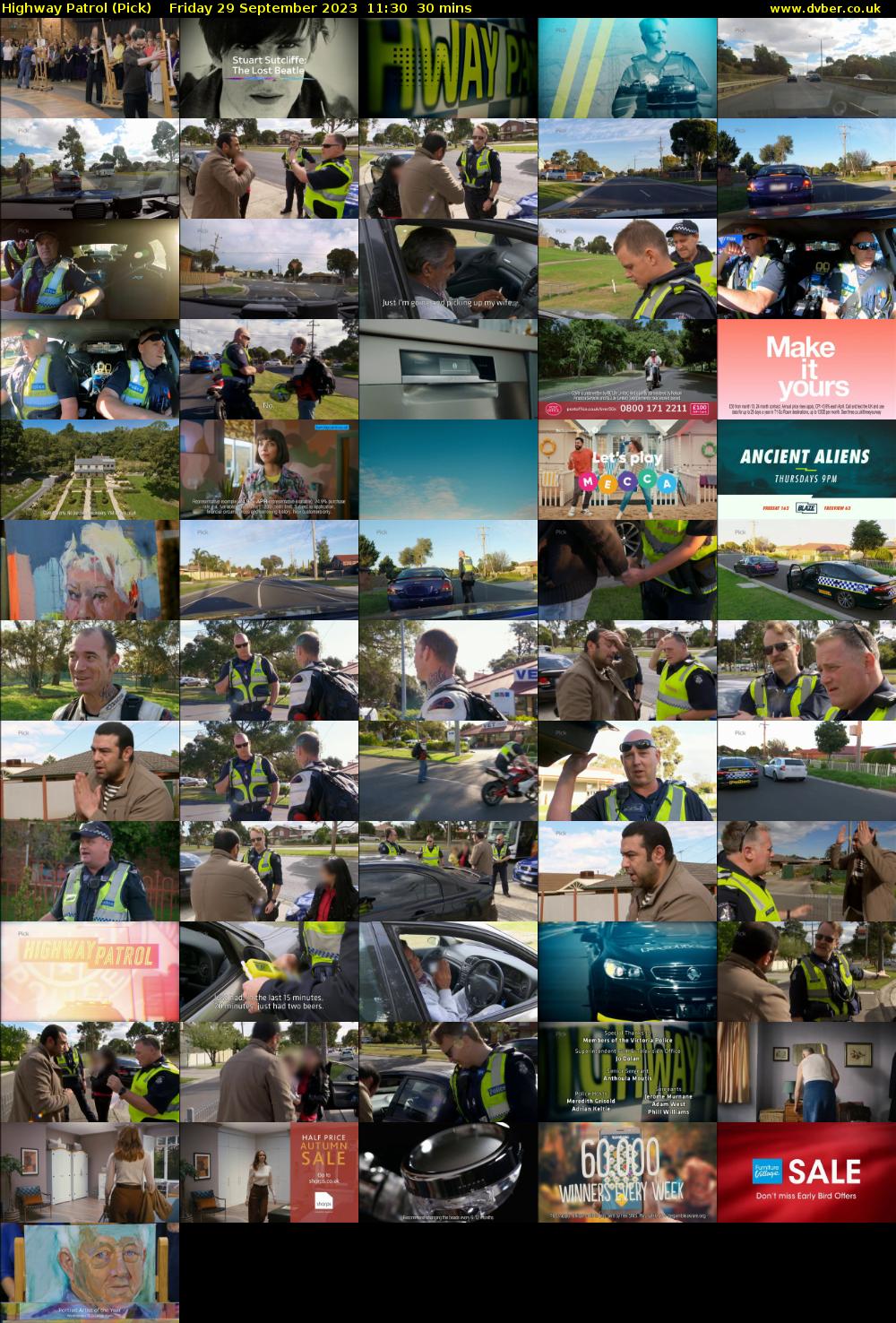 Highway Patrol (Pick) Friday 29 September 2023 11:30 - 12:00
