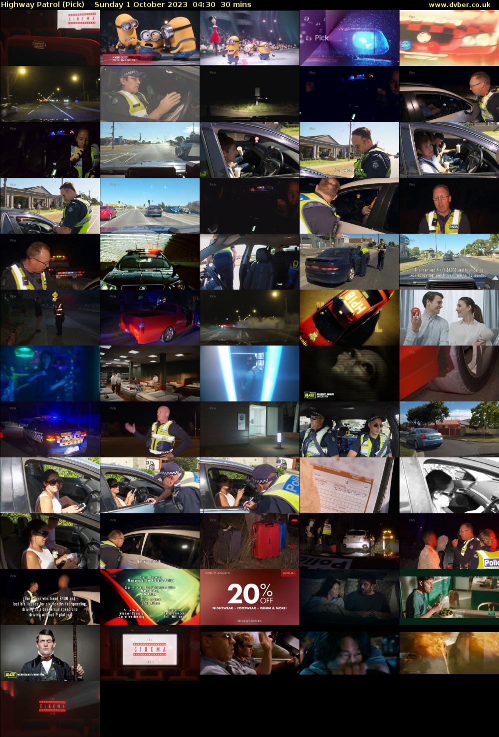 Highway Patrol (Pick) Sunday 1 October 2023 04:30 - 05:00