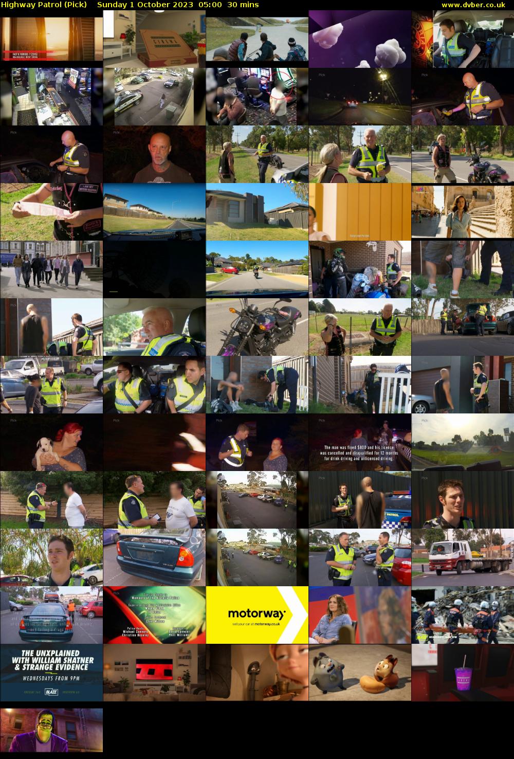 Highway Patrol (Pick) Sunday 1 October 2023 05:00 - 05:30
