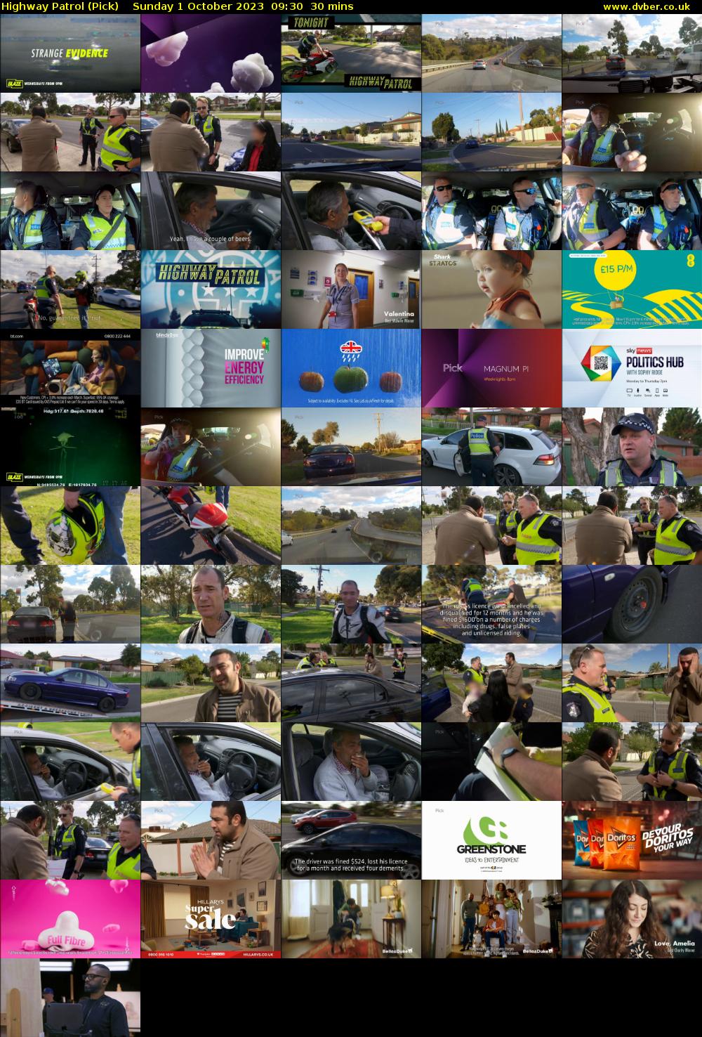 Highway Patrol (Pick) Sunday 1 October 2023 09:30 - 10:00