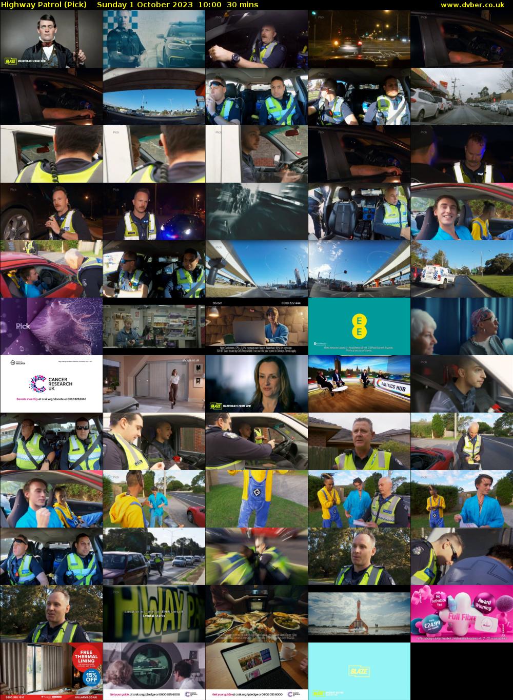 Highway Patrol (Pick) Sunday 1 October 2023 10:00 - 10:30