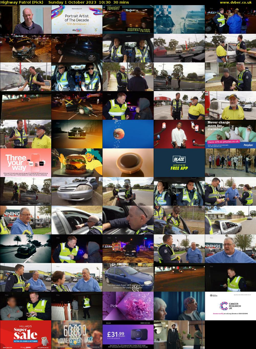 Highway Patrol (Pick) Sunday 1 October 2023 10:30 - 11:00