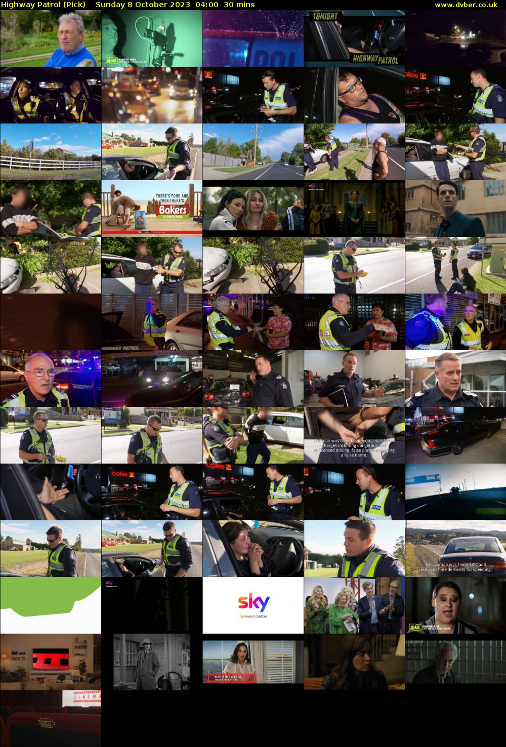 Highway Patrol (Pick) Sunday 8 October 2023 04:00 - 04:30