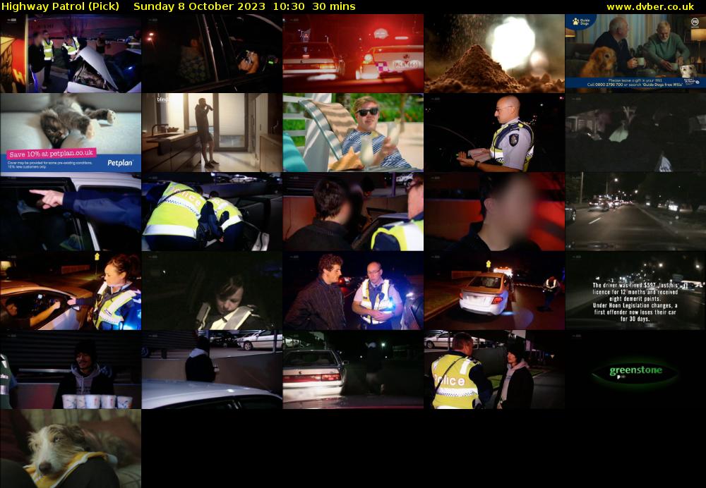 Highway Patrol (Pick) Sunday 8 October 2023 10:30 - 11:00