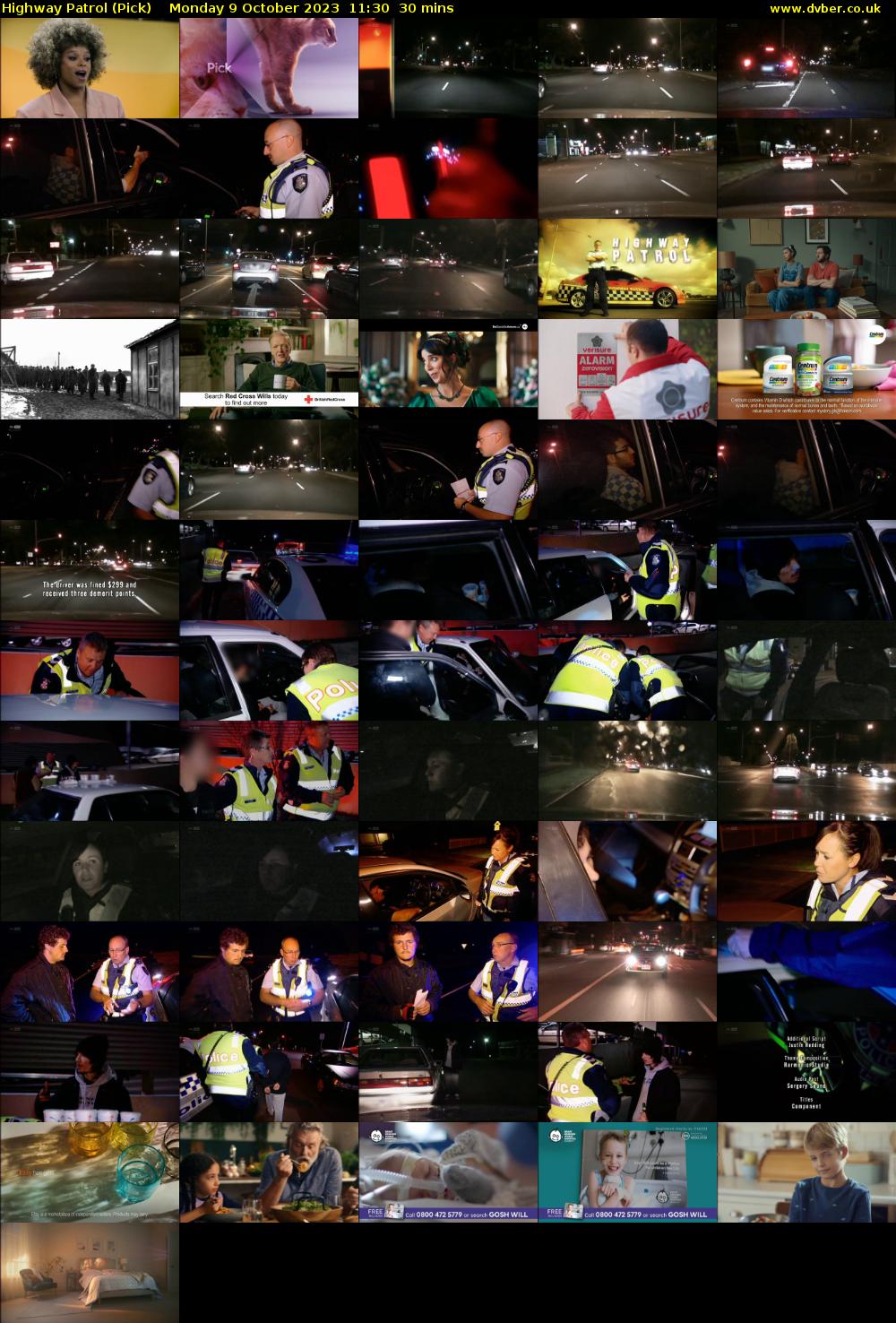 Highway Patrol (Pick) Monday 9 October 2023 11:30 - 12:00