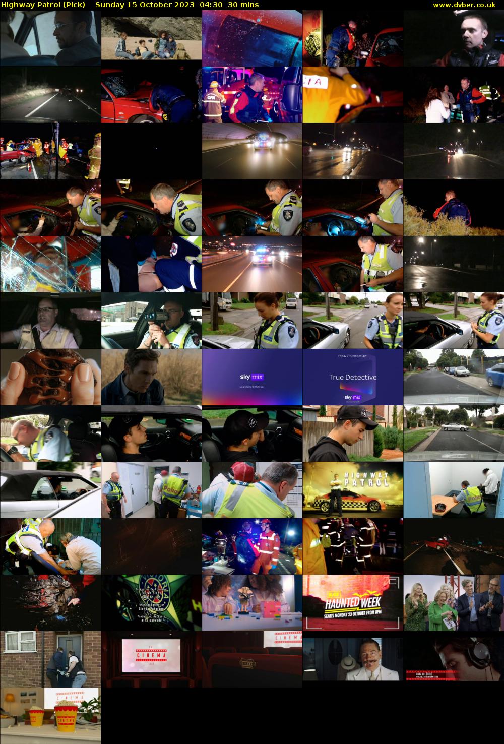 Highway Patrol (Pick) Sunday 15 October 2023 04:30 - 05:00