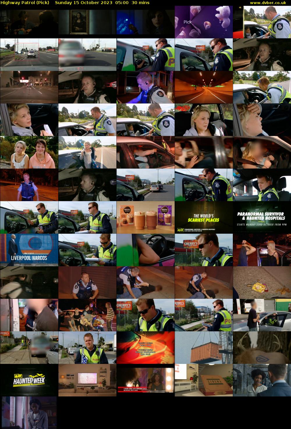 Highway Patrol (Pick) Sunday 15 October 2023 05:00 - 05:30