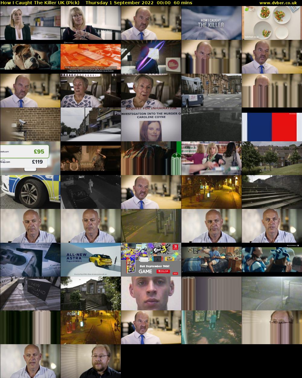 How I Caught The Killer UK (Pick) Thursday 1 September 2022 00:00 - 01:00