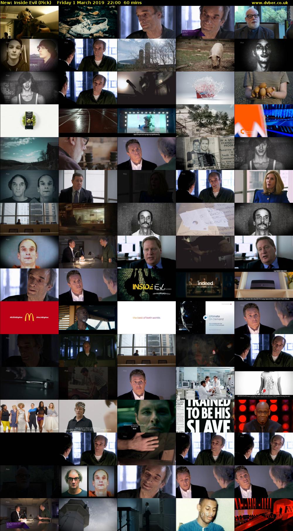 Inside Evil (Pick) Friday 1 March 2019 22:00 - 23:00