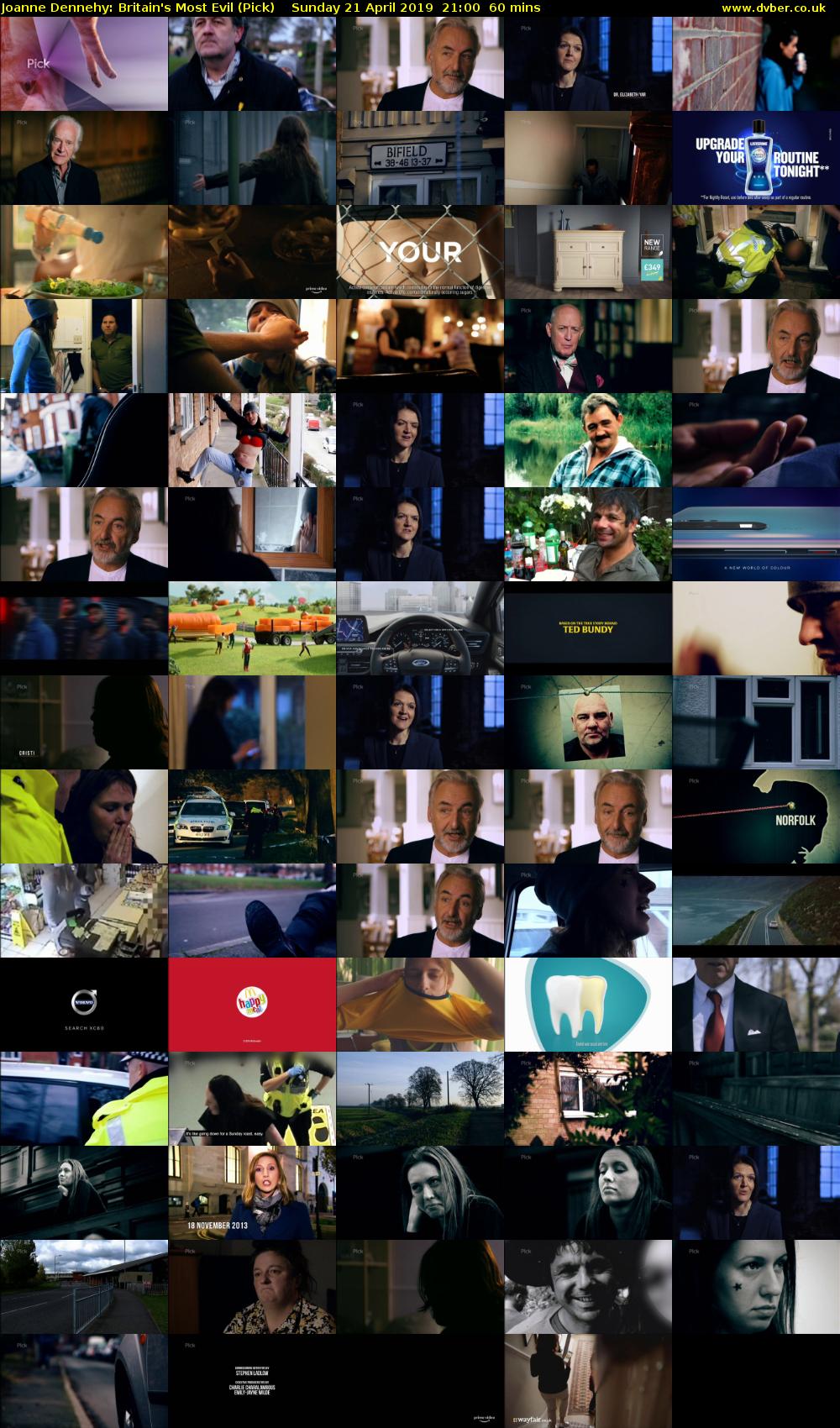 Joanne Dennehy: Britain's Most Evil (Pick) Sunday 21 April 2019 21:00 - 22:00