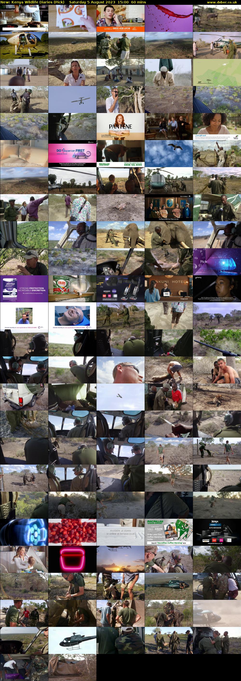 Kenya Wildlife Diaries (Pick) Saturday 5 August 2023 15:00 - 16:00