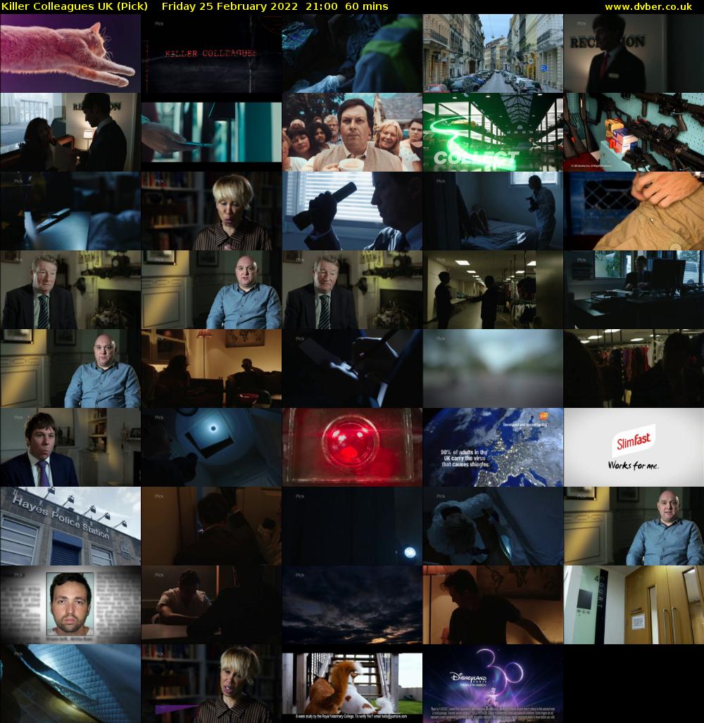 Killer Colleagues UK (Pick) Friday 25 February 2022 21:00 - 22:00