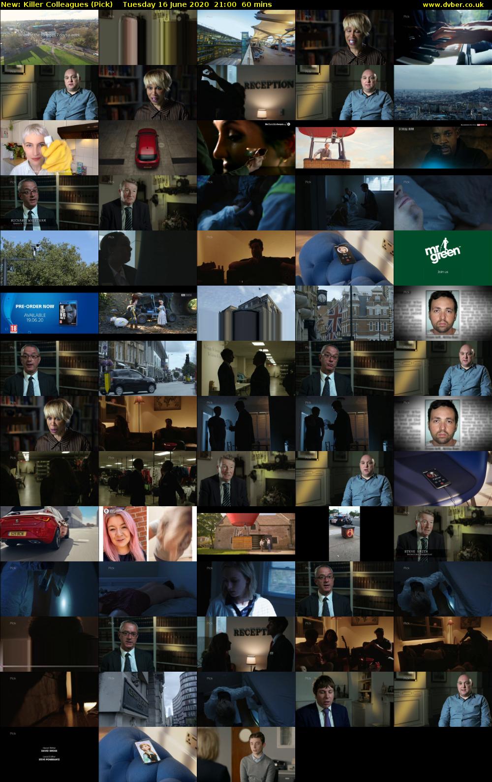 Killer Colleagues (Pick) Tuesday 16 June 2020 21:00 - 22:00