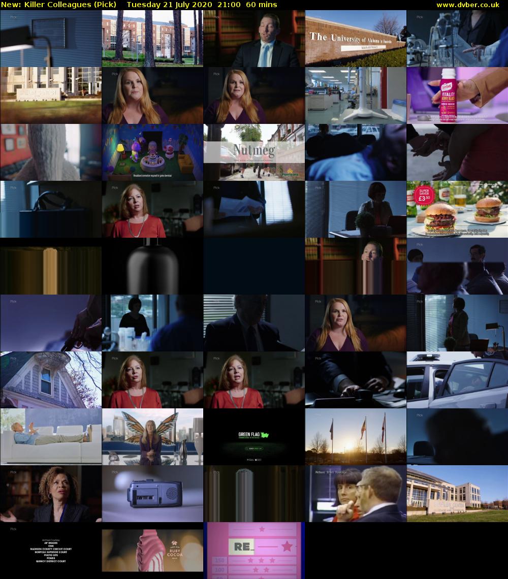 Killer Colleagues (Pick) Tuesday 21 July 2020 21:00 - 22:00
