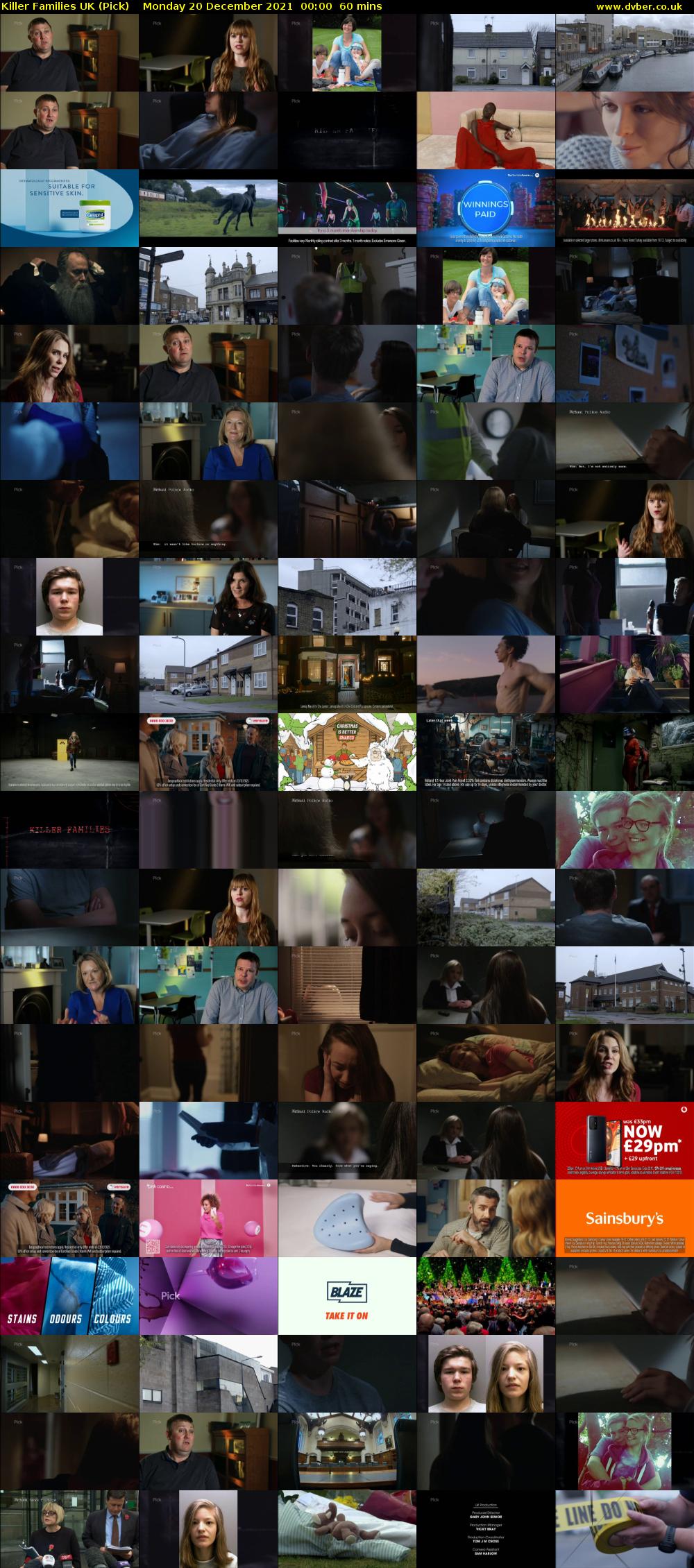 Killer Families UK (Pick) Monday 20 December 2021 00:00 - 01:00