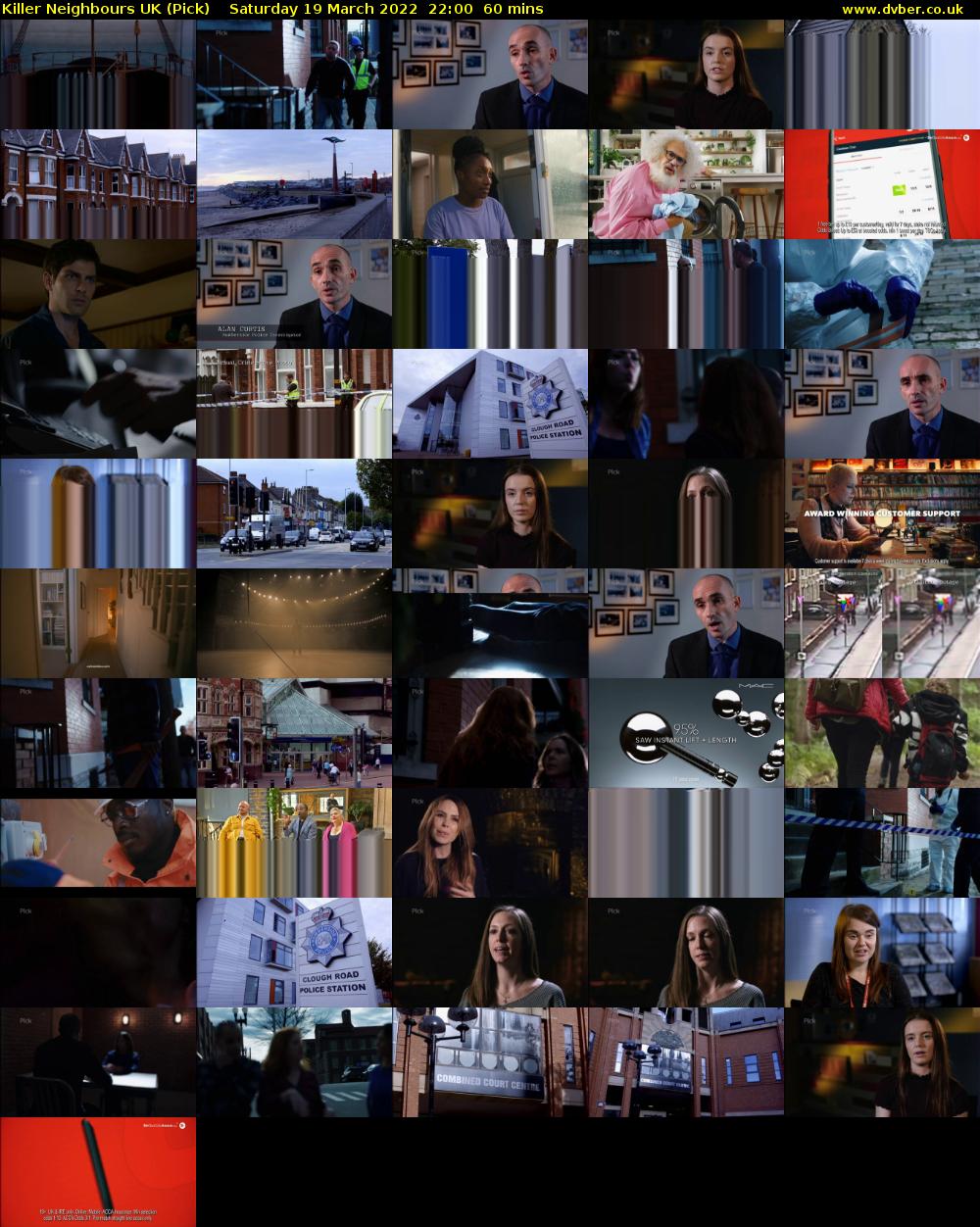 Killer Neighbours UK (Pick) Saturday 19 March 2022 22:00 - 23:00