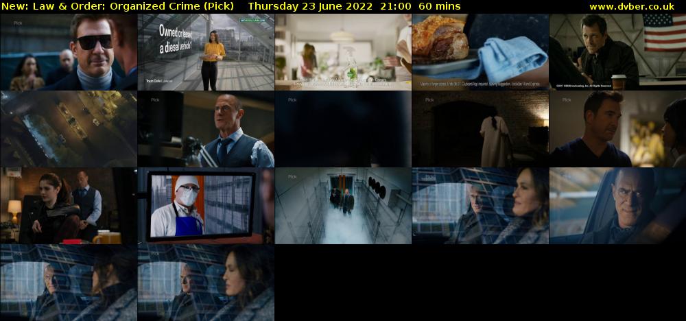Law & Order: Organized Crime (Pick) Thursday 23 June 2022 21:00 - 22:00
