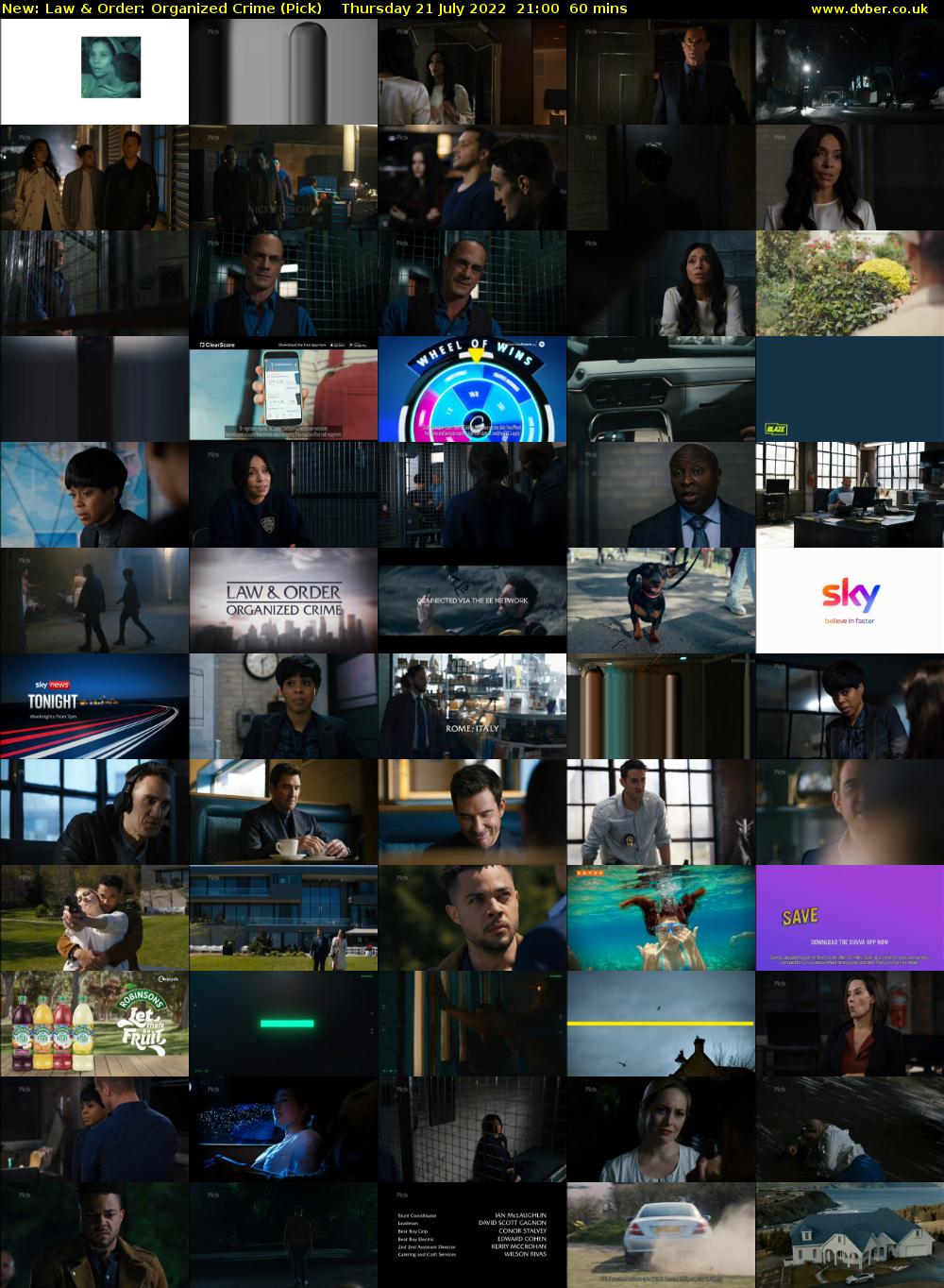 Law & Order: Organized Crime (Pick) Thursday 21 July 2022 21:00 - 22:00