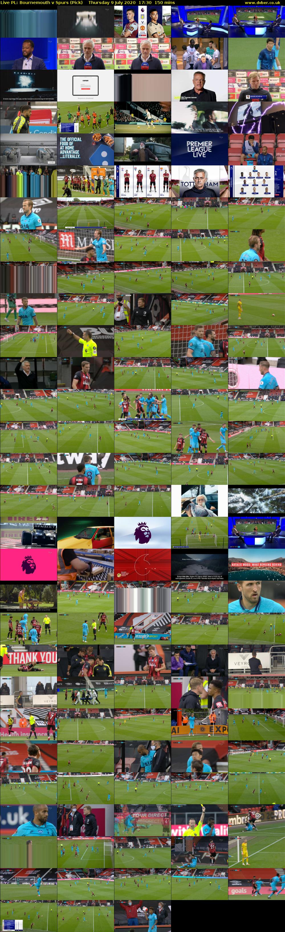Live PL: Bournemouth v Spurs (Pick) Thursday 9 July 2020 17:30 - 20:00