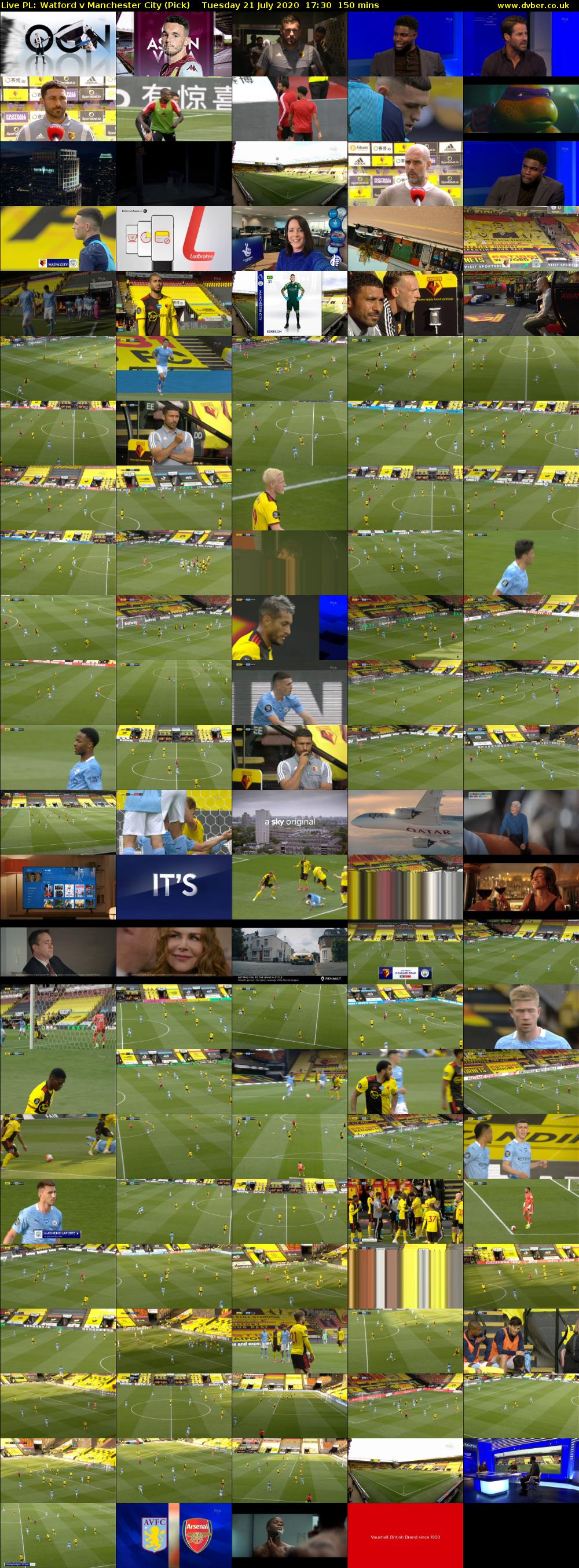Live PL: Watford v Manchester City (Pick) Tuesday 21 July 2020 17:30 - 20:00