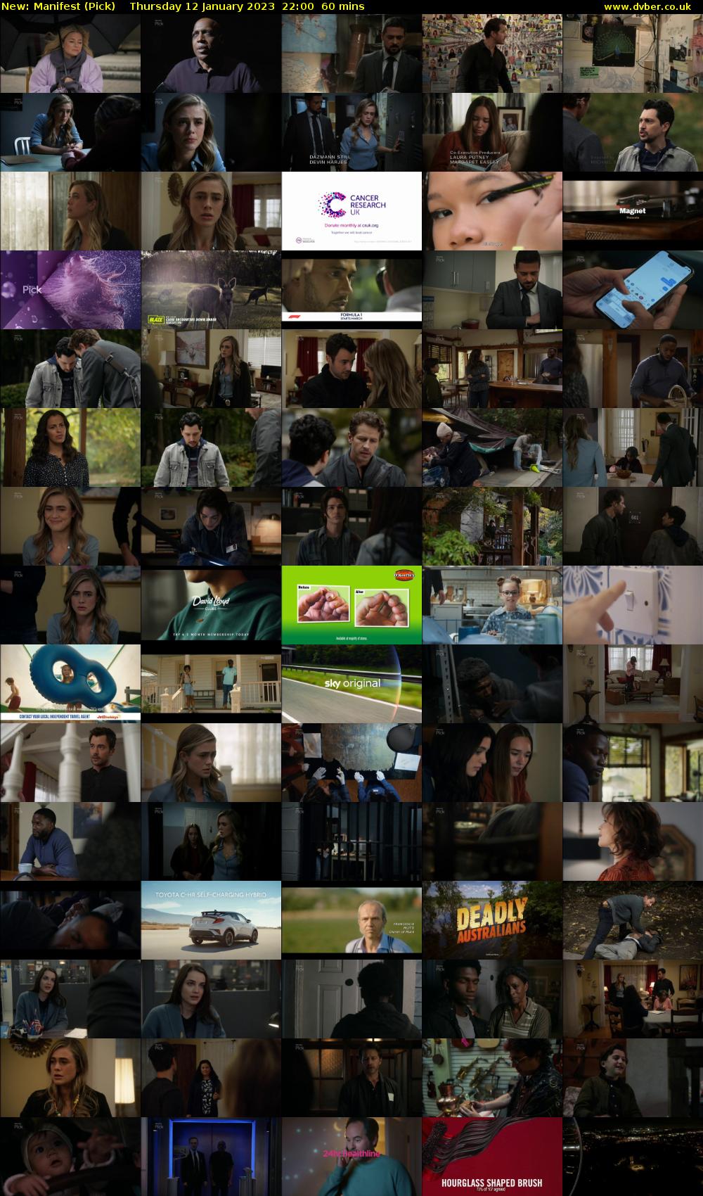 Manifest (Pick) Thursday 12 January 2023 22:00 - 23:00