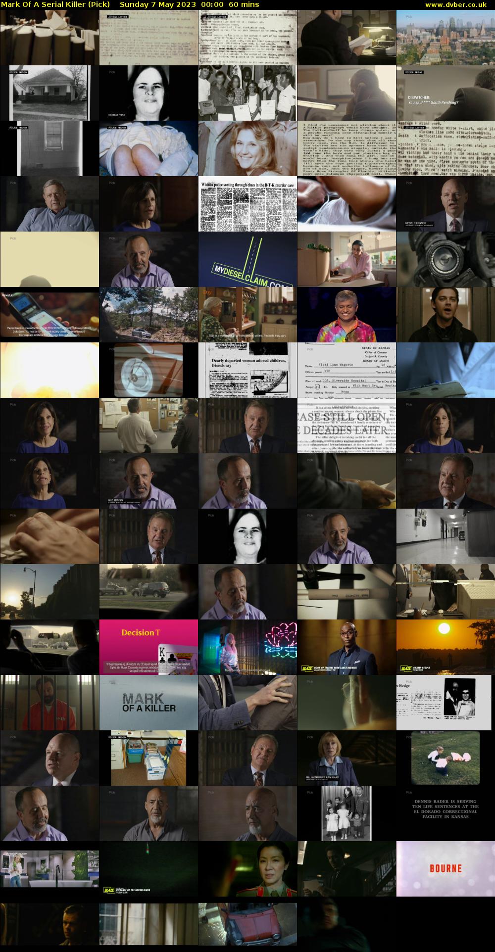 Mark Of A Serial Killer (Pick) Sunday 7 May 2023 00:00 - 01:00