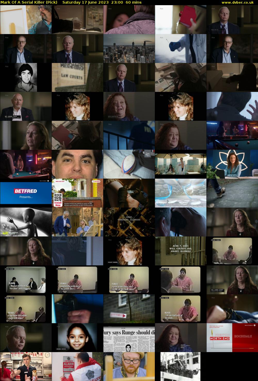 Mark Of A Serial Killer (Pick) Saturday 17 June 2023 23:00 - 00:00