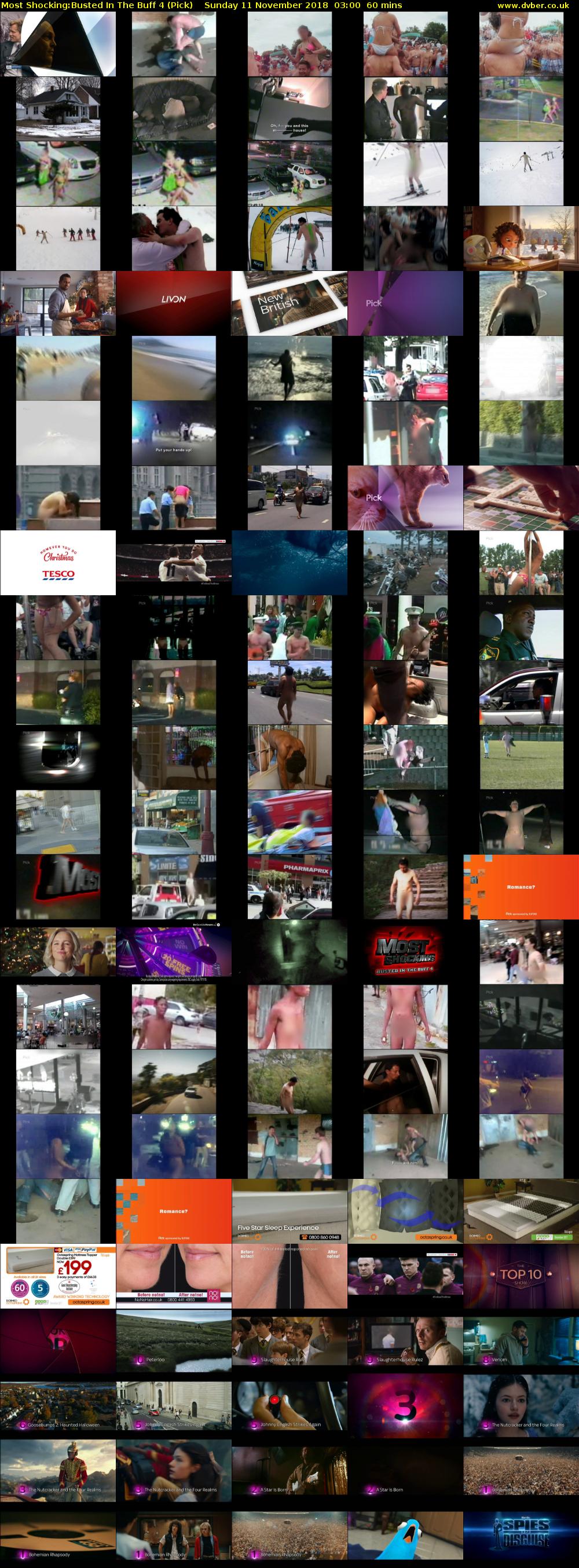 Most Shocking:Busted In The Buff 4 (Pick) Sunday 11 November 2018 03:00 - 04:00