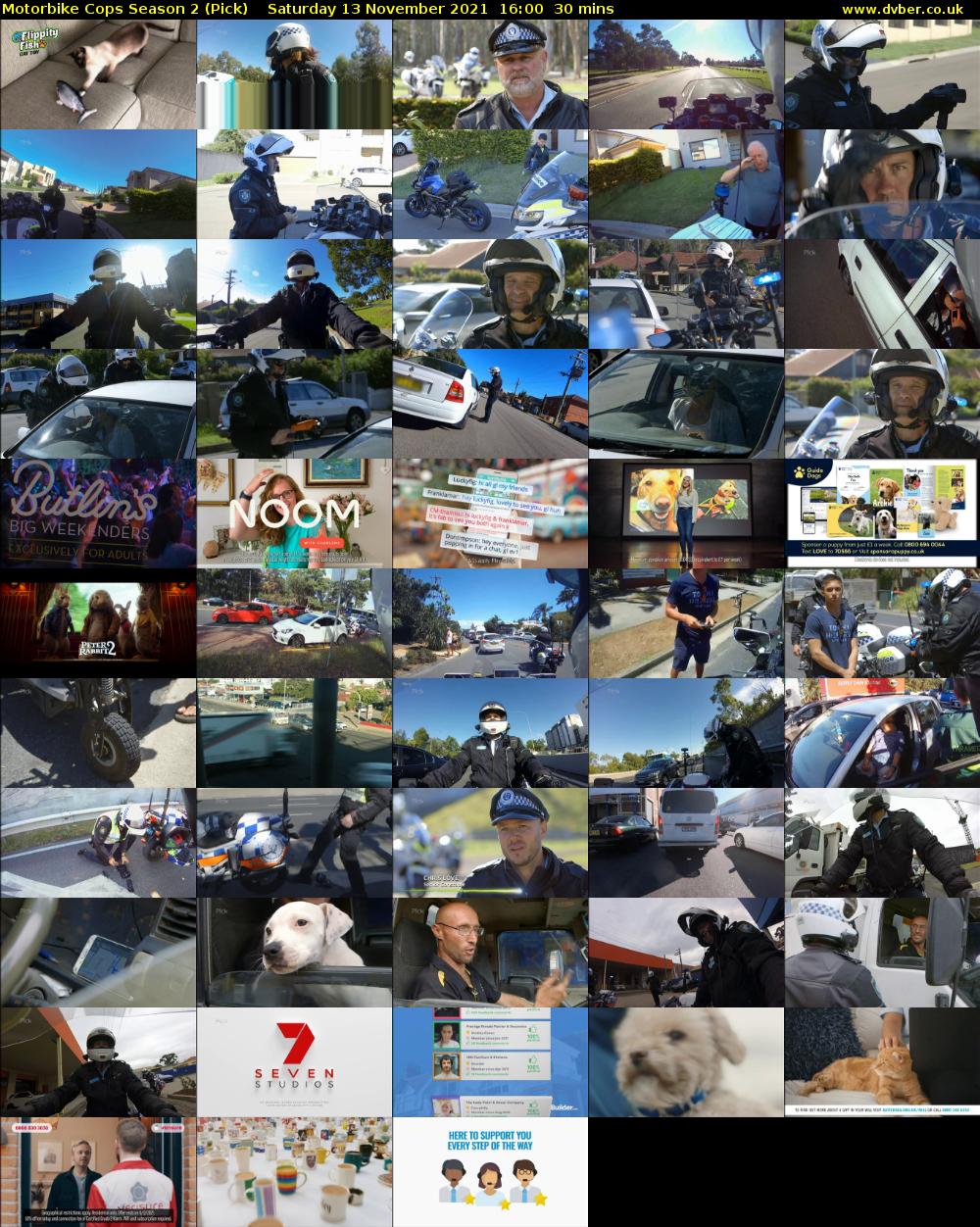 Motorbike Cops Season 2 (Pick) Saturday 13 November 2021 16:00 - 16:30