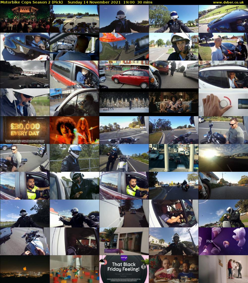 Motorbike Cops Season 2 (Pick) Sunday 14 November 2021 19:00 - 19:30