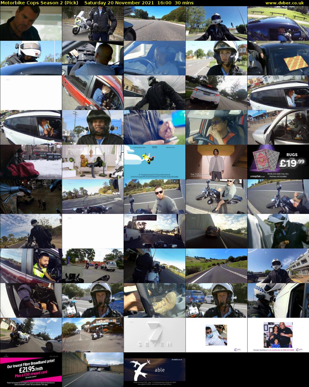 Motorbike Cops Season 2 (Pick) Saturday 20 November 2021 16:00 - 16:30