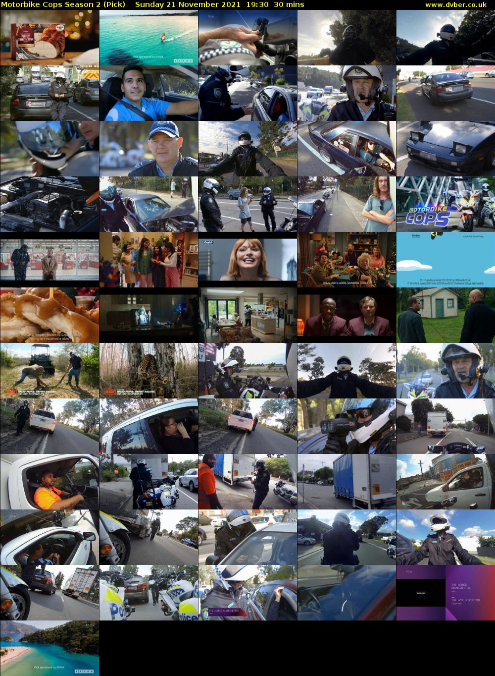 Motorbike Cops Season 2 (Pick) Sunday 21 November 2021 19:30 - 20:00