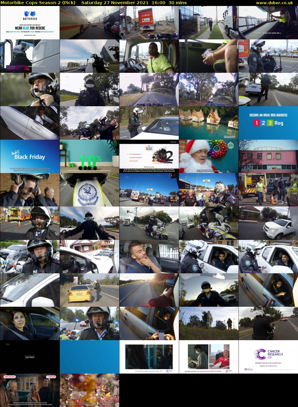 Motorbike Cops Season 2 (Pick) Saturday 27 November 2021 16:00 - 16:30
