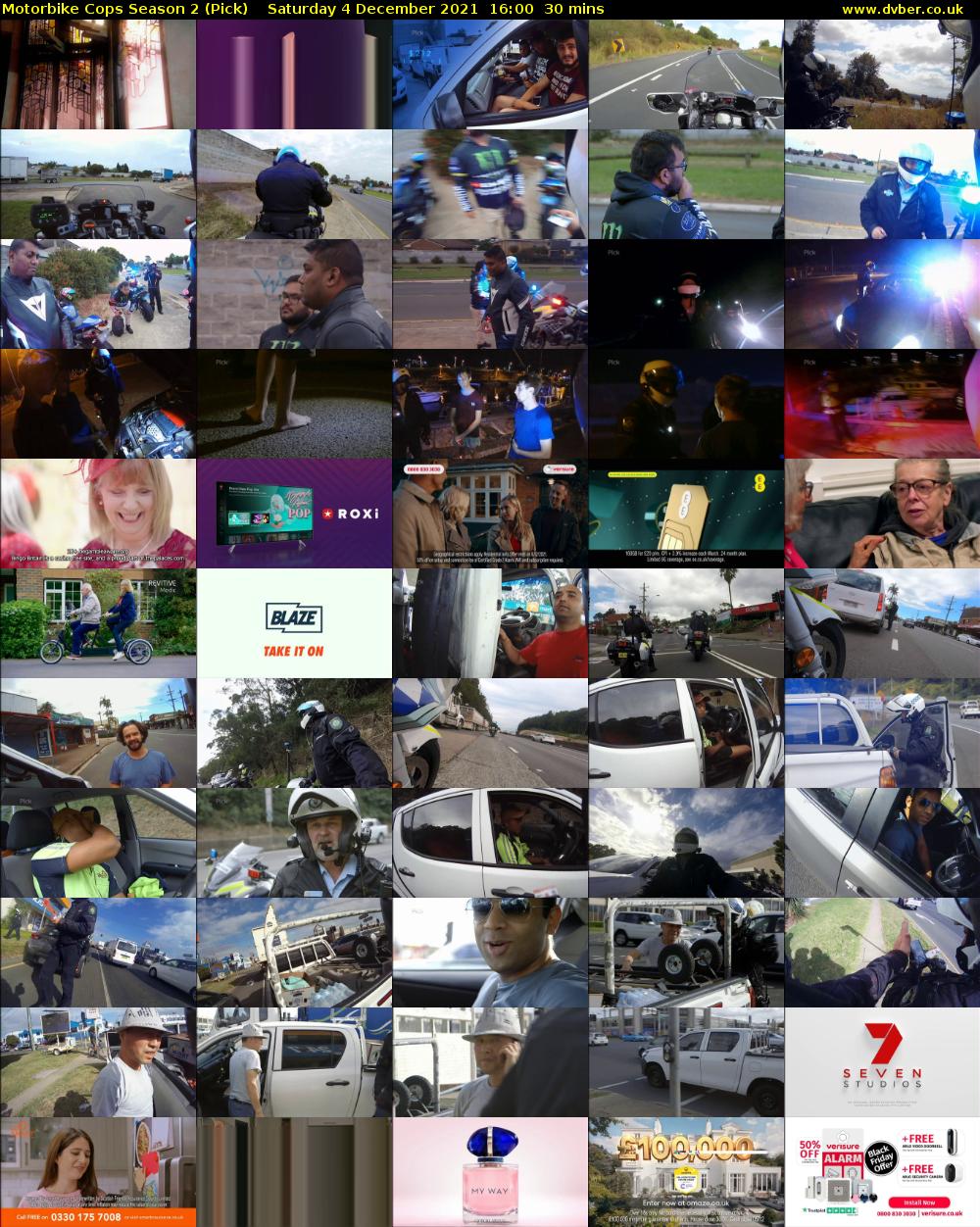 Motorbike Cops Season 2 (Pick) Saturday 4 December 2021 16:00 - 16:30