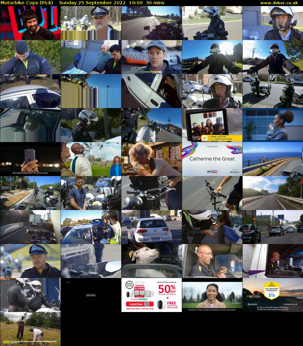 Motorbike Cops (Pick) Sunday 25 September 2022 10:00 - 10:30