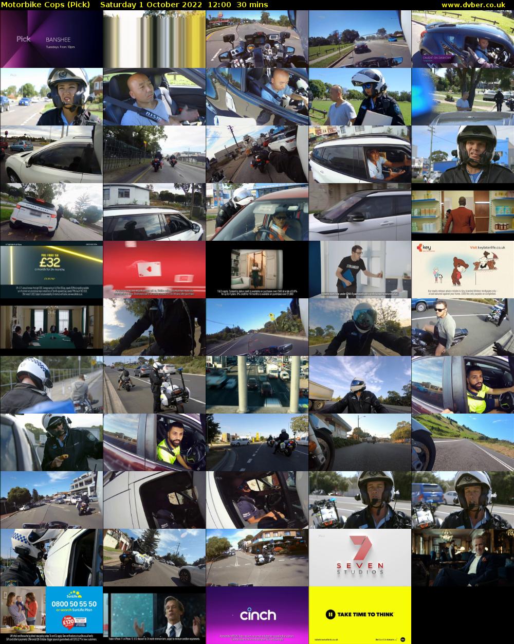 Motorbike Cops (Pick) Saturday 1 October 2022 12:00 - 12:30