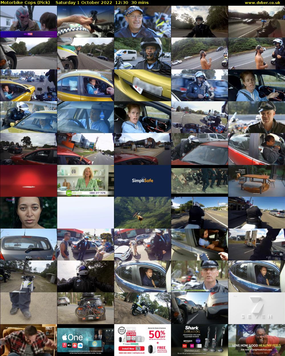 Motorbike Cops (Pick) Saturday 1 October 2022 12:30 - 13:00